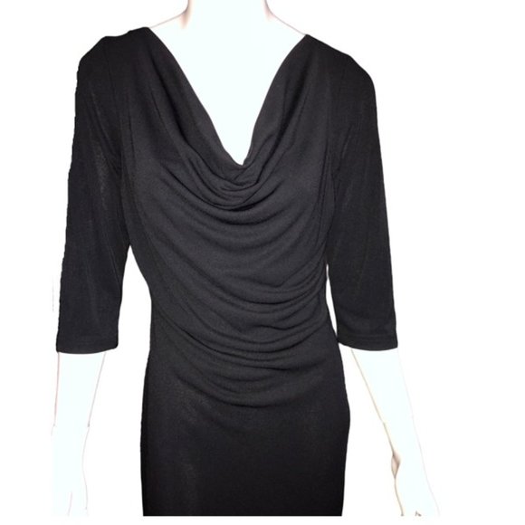 Byer Too! Little Black Dress with draping neckline and side slits - Picture 3 of 13